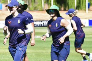 Proteas Women captain Laura Wolvaardt and vice-captain Chloe Tryon pictured in training ahead of the team’s ODI series against New Zealand. Photo: Proteas Women (Instagram)