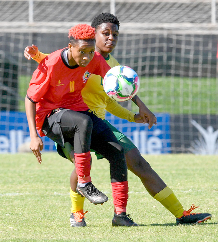 Mozambique took the lead through Celia Miguel, who broke the deadlock with a well-deserved goal in the 34th minute. Photo: COSAFA Media