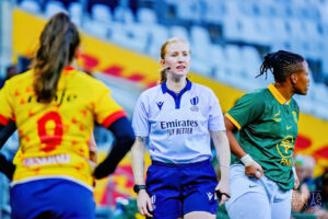 Referee Zoe Naude