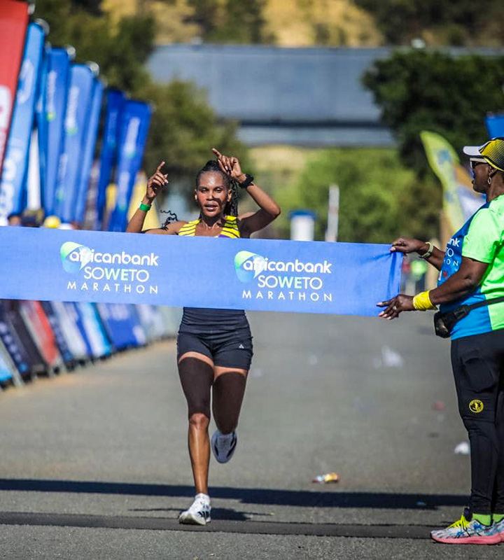 Lesotho’s Neheng Khatala Races Away to Win the 2024 African Bank Soweto Marathon