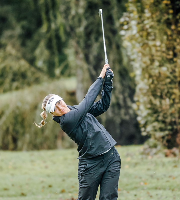 Martin’s closest challenger, Norway's Madelene Stavnar, trails by three shots on seven under par after her four-under-par 68.