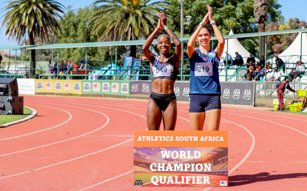 Prudence Sekgodiso and Charne Swart-Du Plessis both won 800m World Athletics Champs Tokyo 25 qualification on Day 3 of the ASA Senior Track and Field Championships in Potchefstroom on Saturday, 26 April, 2025. Photo: Cecilia van Bers
