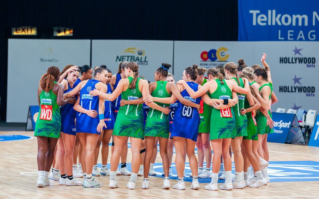 The North West Flames and Southern Stings locking horns in a 57-all classic on Day 4 of the Telkom Netball League at the Sun City Super Bowl outside Rustenburg, in the North West Province on Tuesday, 29 April 2025. All Photos: Netball South Africa