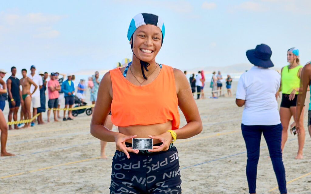 Remember the name, Eve Abrahams. The teenager is making waves in lifesaving and is set to become one of the code's known faces. At just 17 years old, she has already made history and, by the looks of it, she will be breaking more records shortly. All Photos: Supplied