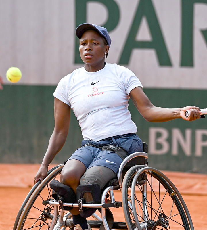 Kgothatso Montjane will be representing South Africa in the Roland Garros wheelchair main draw.