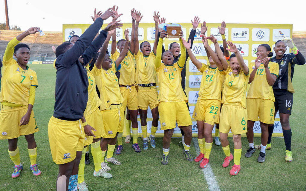 Banyana Banyana ran away with a 2-nil win over visitors Zambia after two late second-half goals broke the deadlock in South Africa’s favour in the final fixture to win the 2025 WAFCON-readiness #ThreeNations International Friendlies Series at the Lucas Moripe Stadium, in Atteridgeville, Gauteng, on Tuesday, 3 June 2025. Photo: SAFA