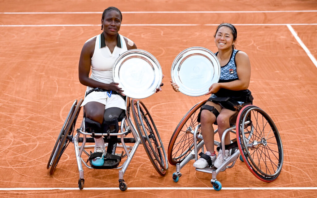 Kgothatso Montjane and Yui Kamiji displayed an incredible come-from-behind win to seal the 2025 Wheelchair Tennis Doubles title at the French Open in Paris, France, on Friday, June 6, 2025. Photo: Supplied