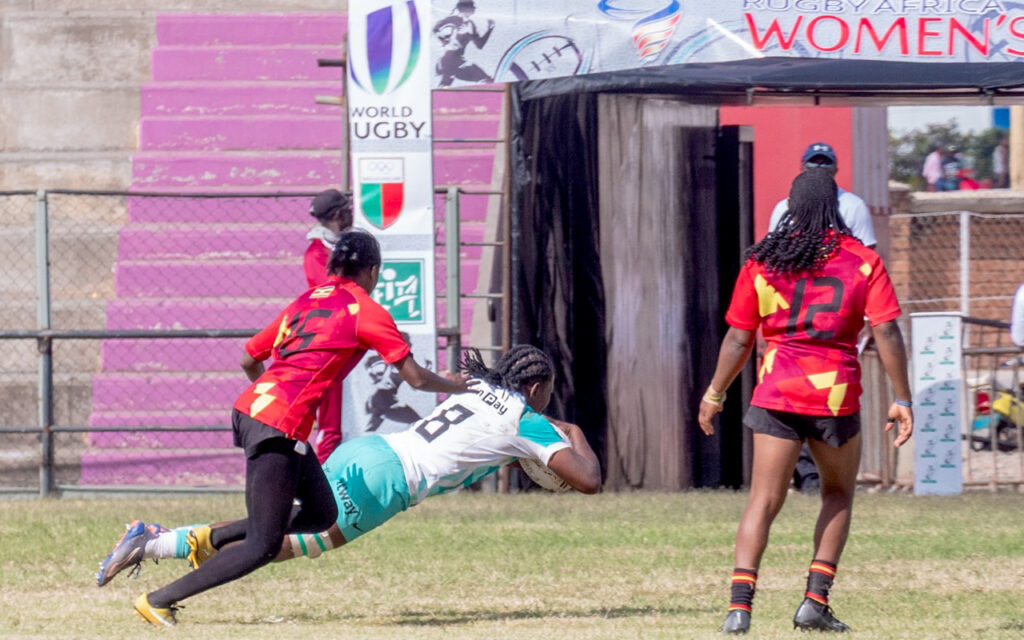 Faith Tshauke earned her first cap in style, dotting down twice for the Springbok Women, who scored ten tries to kick their Rugby Africa Women's Cup title defence off on a winning note with a 62-7 victory over Uganda on a sunny and breezy afternoon at Stade Makis in Antananarivo, Madagascar, on Saturday, 7 June, 2025. File Photo: Rugby Afrique