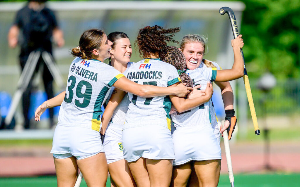 South Africa’s first win at the FIH Women’s Nations Cup 2 was sealed in the final quarter when Hannah Pearce, having just won her 50th cap in national colours, converted from a penalty corner for a 3-1 win over Malaysia in Gniezno, Poland, on Tuesday, 17 June, 2025. All Photos: FIH / World Sport Pics