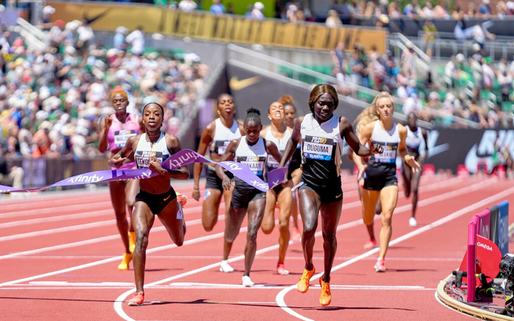 800m indoor world champion Prudence Sekgodiso delivered another superb result on the top-flight Diamond League circuit, taking second place in the women's 800m race in Eugene on Saturday night. Photo: Diamond League AG
