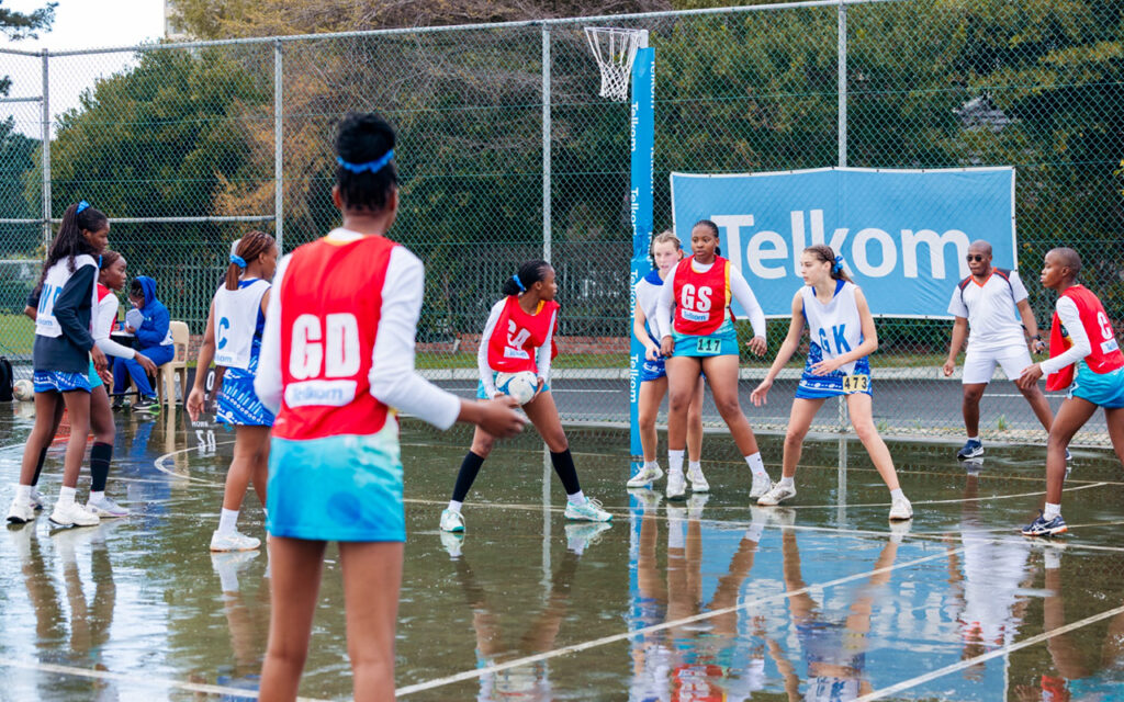 After two days of fixtures, the Telkom Netball Championship is shaping up to be another hard-fought contest. The event, which runs from 7-11 July 2025 at Hoërskool DF Malan and Laerskool Totius in Bellville, Cape Town, showcases the emerging talent of netball in the country. Photo: Supplied