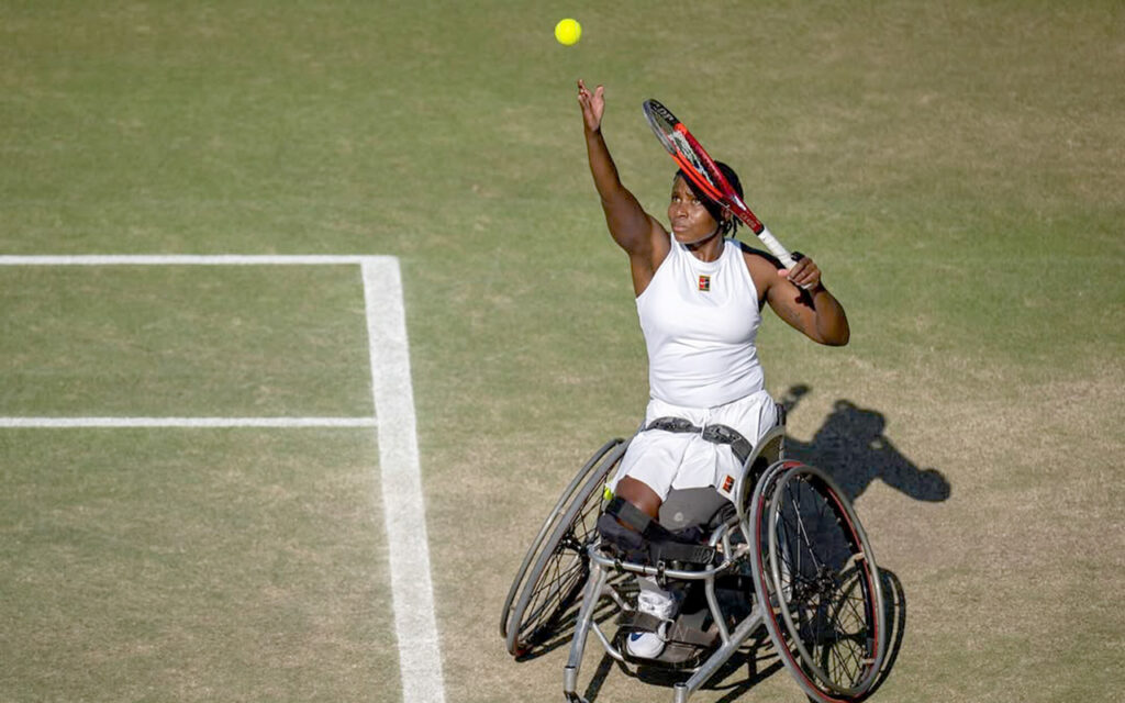 Kgothatso Montjane had to dig deep but managed to seal a decisive victory over Ksenia Chasteu to progress to the next round of the competition, in her second-round encounter at Wimbledon outside London in England, on Thursday, 10 July 2025. Photo: ITF