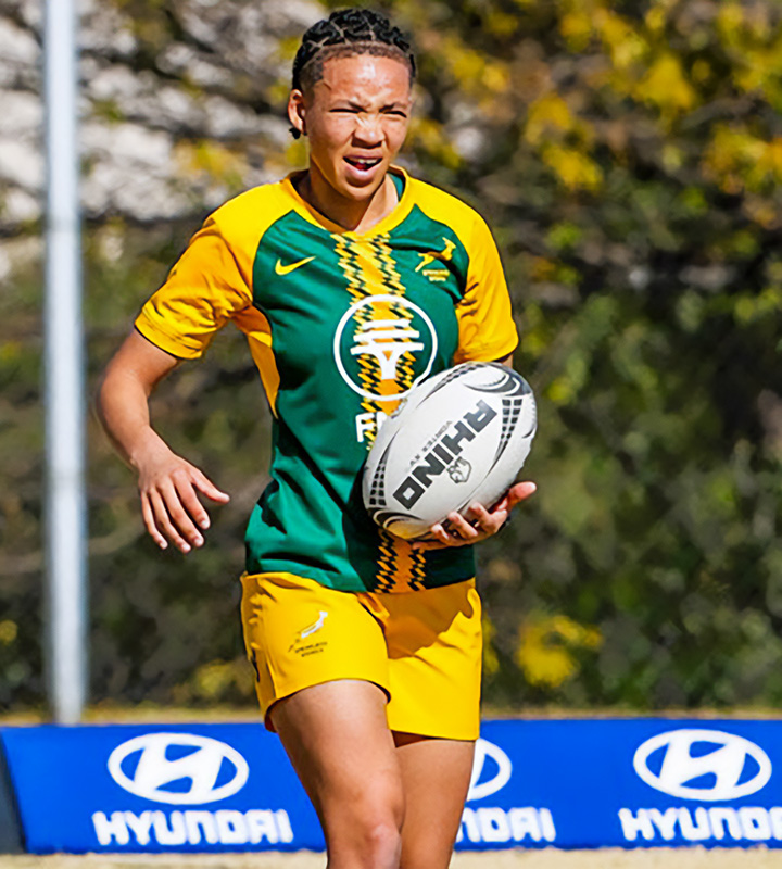 Byrhandrѐ Dolf (pictured), who hails from Uitenhage, will start the second Test match against Canada at fullback. Photo: SA Rugby (c) Gallo Images