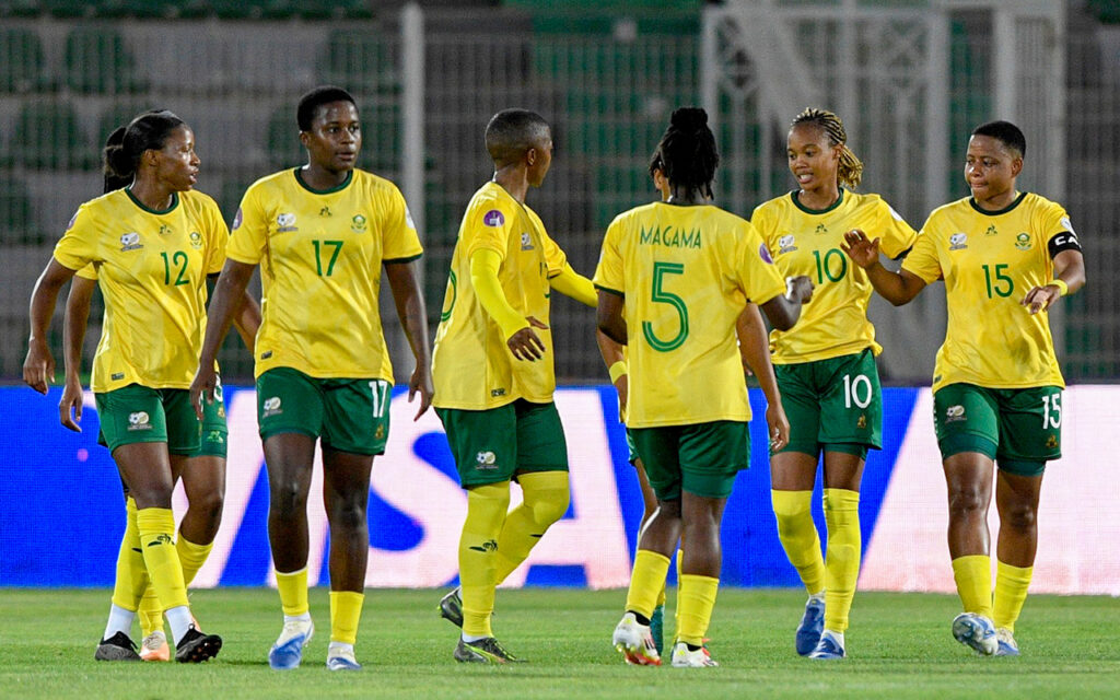 The looks says ‘All business’ as an unbeaten Banyana Banyana breeze past Mali to finish top of the log after the WAFCON 2024 Group C matches, set to take on Senegal at the Larbi Zaouli Stadium in Casablanca on Friday, after completing the preliminary round at the Honneur Stadium in Oujda, Morocco, on Monday night, 14 July 2025. Photo: CAF