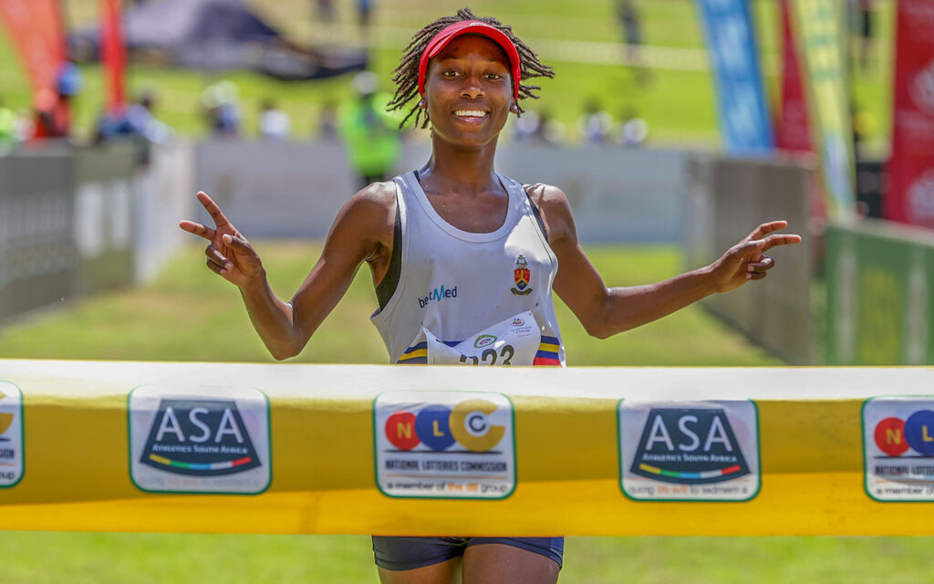 Karabo Mailula delivered a dominant performance to win the 10km race at the ASA Cross Country Trials, incorporated into the USSA Cross Country Championships, at Tshwane University of Technology, on Friday, 3 October 2025. Photo: Cecilia van Bers