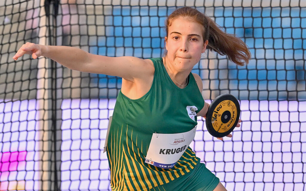 Simoné Kruger continued with her excellent form, defending her world title in the Women’s F38 Discus at the World Para Athletics Championships, held in New Delhi, India, from 27 September to 5 October 2025. Photo: Kenta Harada / Getty Images via World Para Athletics