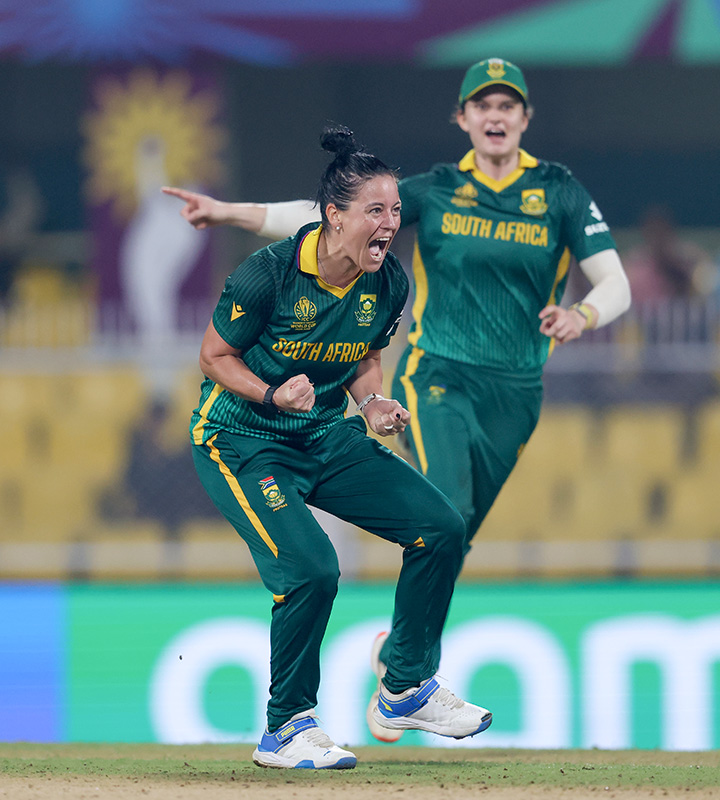 Marizanne Kapp’s all-round batting and bowling excellence proved central to South Africa’s ability to compete with the world’s best. Photo: Matthew Lewis / Getty Images via ICC