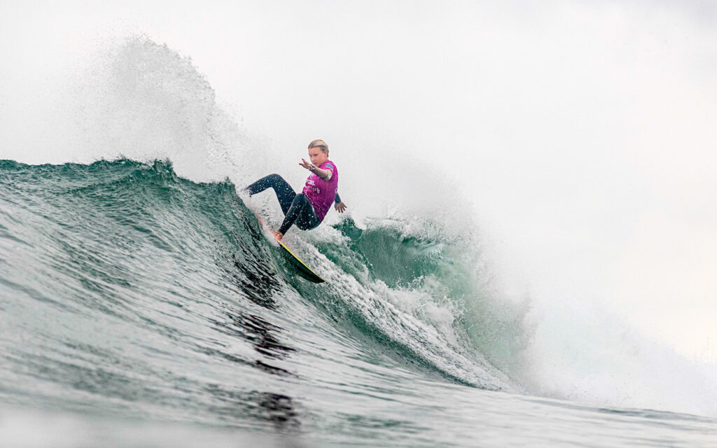 South African junior surfer Emily Jenkinson from Kommetjie delivered a blistering performance at the Rip Curl GromSearch International Finals in Hossegor, France, finishing second overall in the Premier Girls division at Capbreton in Hossegor, France, on Thursday, 6 November 2025. All Photos: Riblanc via Rip Curl GromSearch