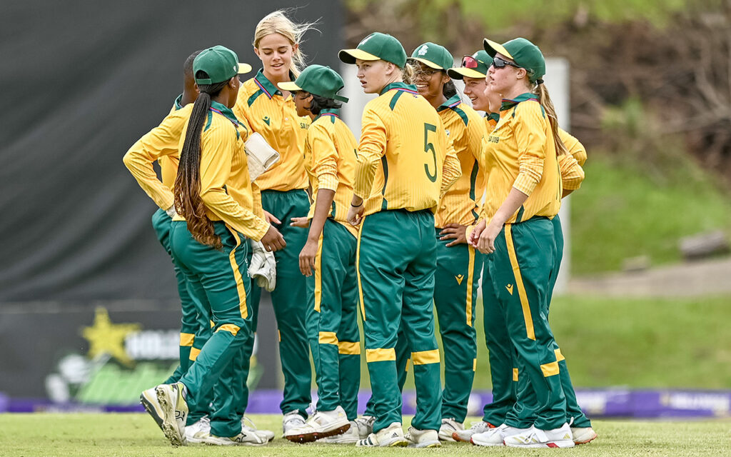 The South African under-19 side recorded a comfortable 31-run triumph over Zimbabwe under-19 Women in the opening match of the Youth T20 Tri-Series at the Chatsworth Oval in Durban on Friday, 9 January 2026. All Photos: CSA