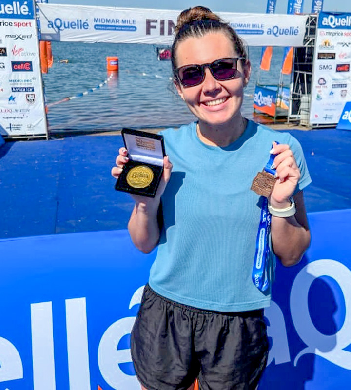 Alani Ferreira worked hard to top the Visually Impaired category in Saturday action, she was less thrilled to cross the finish line first once again.