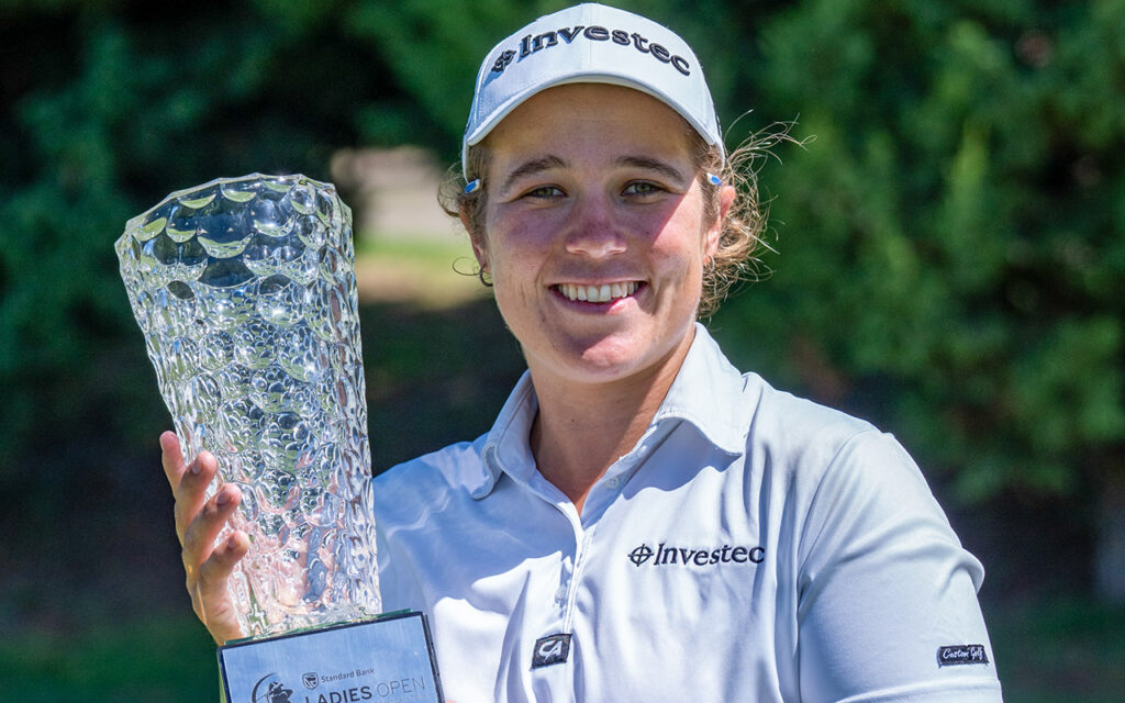 South Africa's Danielle du Toit secured her second Sunshine Ladies Tour title on Saturday after winning the Standard Bank Ladies Open hosted by The City of Cape Town at Durbanville Golf Club in the Western Cape, on Saturday, 7 March, 2026. Photo: Sunshine Ladies Tour