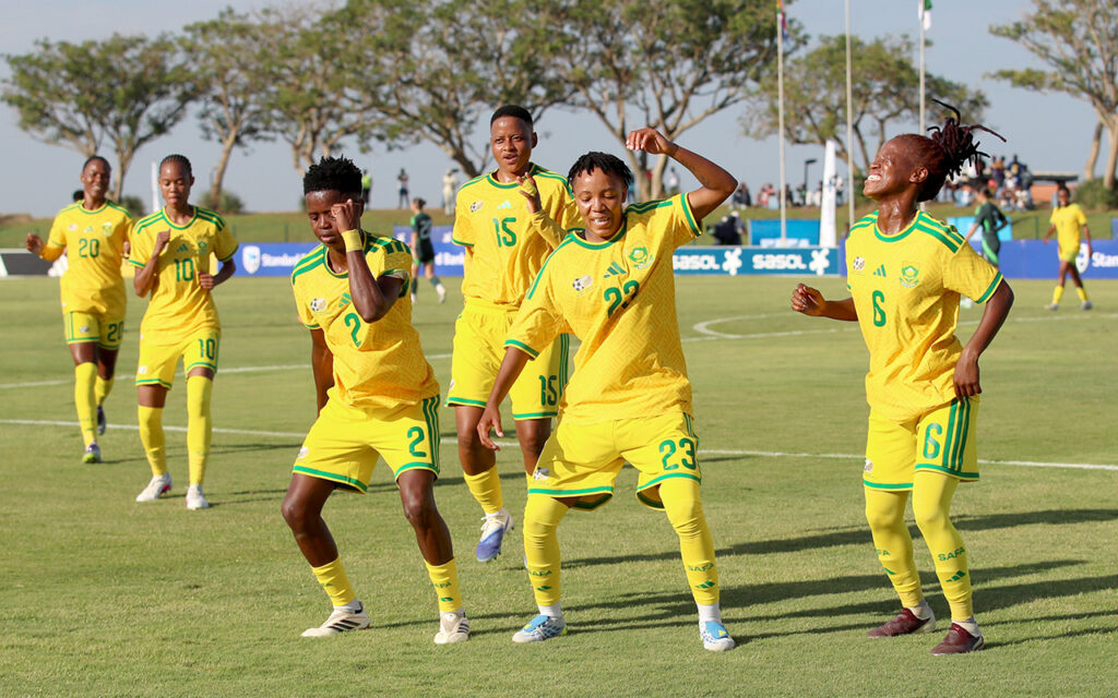 Sasol Banyana Banyana forward Nthabiseng Majiya's delightful 35th-minute strike gave South Africa a 1-0 victory over Algeria in the international friendly, in the team's preparations for the 2026 CAF Women's Africa Cup of Nations, at the Princess Magogo Stadium in Durban on 14 April, 2026. All Photos: SAFA