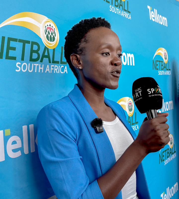 Golden Fireballs coach and #TelkomStandTall Ambassador Bongi Msomi spoke about the significance of the campaign giving back to South African netball.