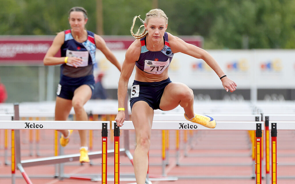 Main Photo Caption: Marione Fourie's 100m hurdles title capped an outstanding final day for South African women, pictured during the final day of the ASA Senior Track and Field Championships at Coetzenburg Athletics Stadium in Stellenbosch, on 18 April 2026. All Photos: Cecilia van Bers / Athletics SA