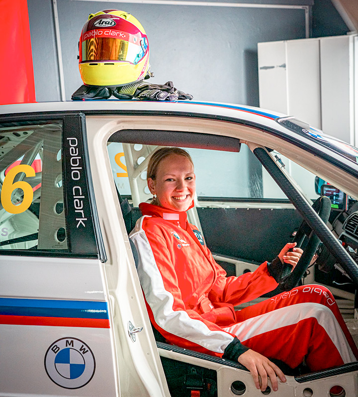 It’s a family affair, says 17-year-old Morgan Jacobs, who grew to love motor racing supporting her dad in the stands.