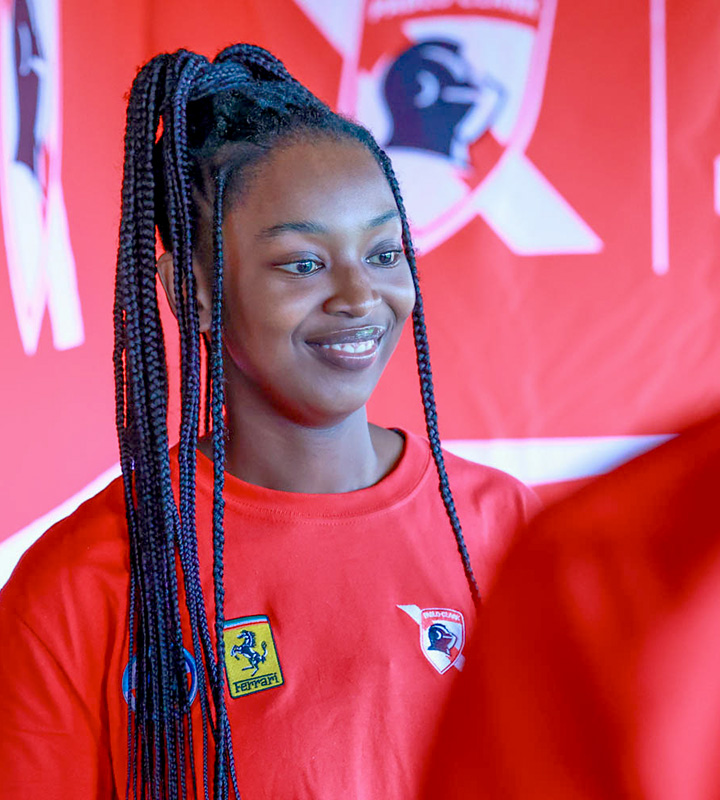 Pontsho Malebese, 23, Pablo Clark Racing MDP Sponsorships and Events Assistant, champions opportunities for young women in South African motorsport.