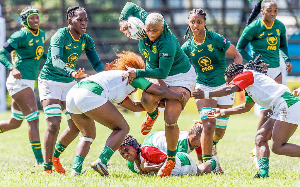 The Springbok Women opened their 2026 Rugby Africa Women's Cup title defence with,10 Bok Women dotting down behind the line, including three debut tries, for a 64-5 victory over Madagascar at the RFUEA Ground in Nairobi, Kenya on Saturday, 23 May 2026.. Photo: Gallo Images / SA Rugby
