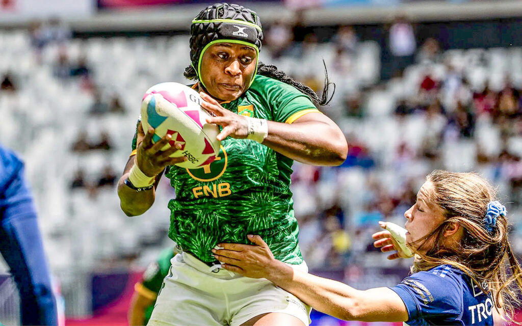 Maria Tshiremba and Ayanda Malinga Strike But Brazil Down Springbok Women’s Sevens in Bordeaux