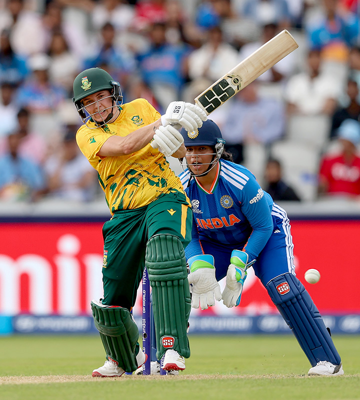Tazmin Brits made a crucial 40 to help rebuild the Proteas Women innings against India at the ICC Women's T20 World Cup 2026.