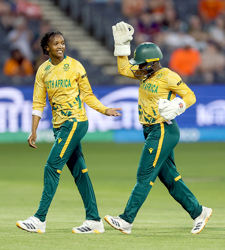 Ayabonga Khaka claimed three wickets in the final over to lead the wickets column against the Netherlands in their penultimate group match.