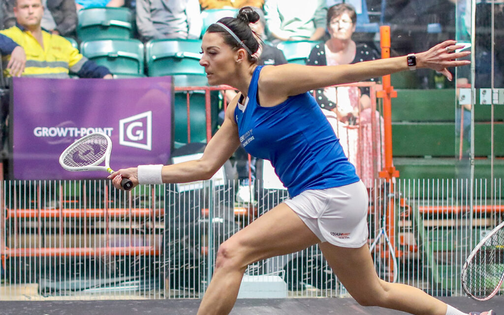 Lizelle Muller will be a key player for SA Country Districts as the defending champions take on Northerns in the women's Kaplan Cup decider on the final day of the Growthpoint Jarvis-Kaplan Interprovincial squash tournament at the Mossel Bay Town Hall in Mossel Bay on Friday, 10 July 2026. Photo: Petri Oeschger