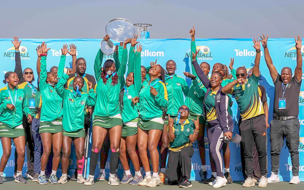 Harry Gwala claimed the under-19 A title at the 2026 Telkom Netball Championships, beating log leaders Tshwane A 36-29 in the final to cap an unbeaten week at Hoërskool Dr EG Jansen in Boksburg on Friday, 10 July 2026. All Photos: Netball South Africa