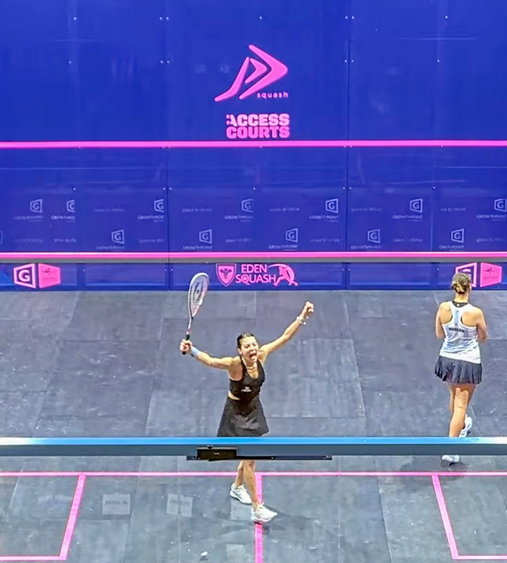 Lizelle Muller drew on experience to remain composed, reeling off the final four points to complete a remarkable comeback against Helena Hudson.