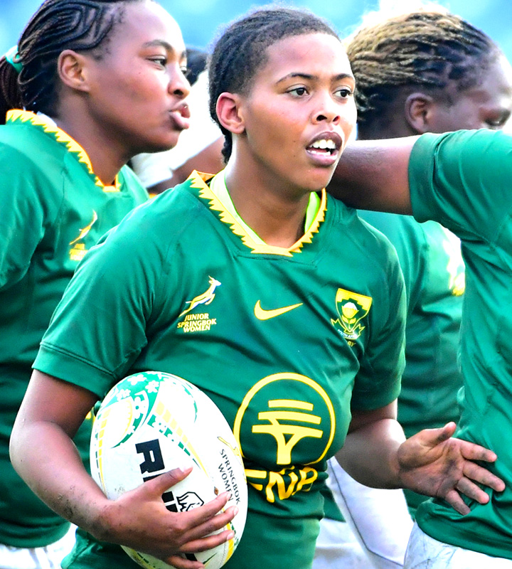: Julene Haas scored a try and a conversion in the series opening match defeat to the USA Under-20 Women in Stellenbosch.