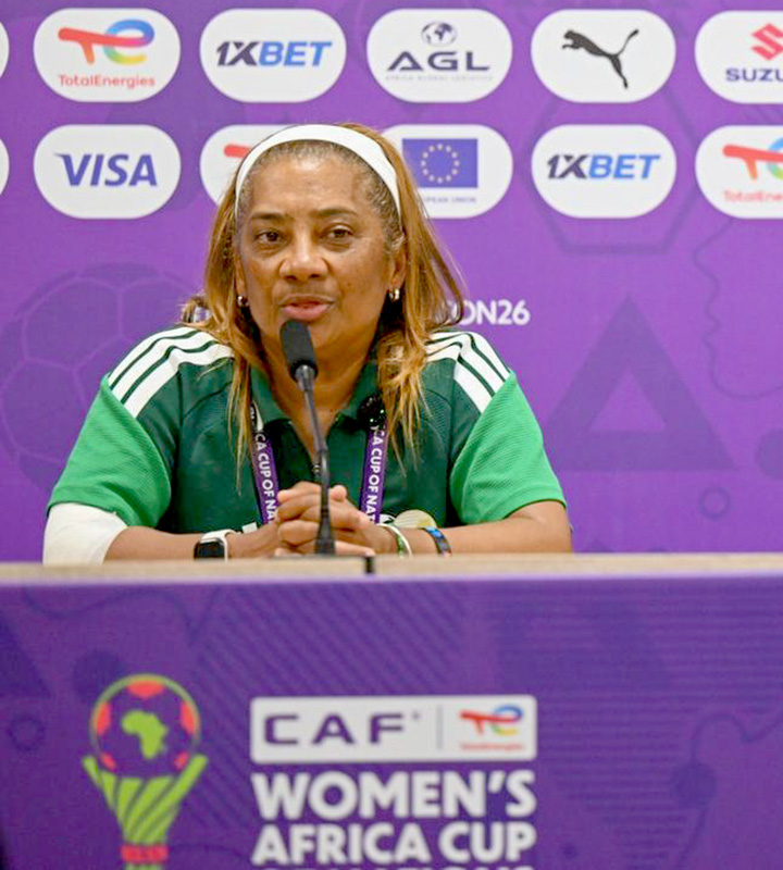 Head coach Dr Desiree Ellis faces the media after Banyana Banyana secured their place in the intercontinental play-offs.