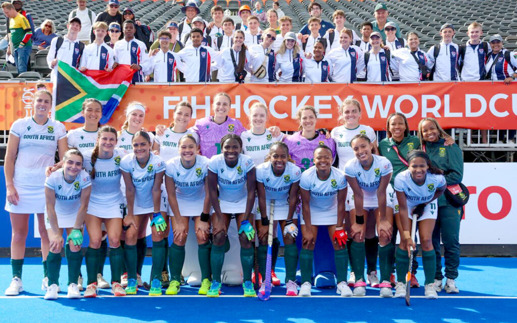 South Africa in action during their FIH Hockey World Cup 2026 Pool D finale against China at the Wagener Hockey Stadium in Amstelveen, Netherlands, 20 August 2026. All Photos: Hockey SA / Jan van Zyl