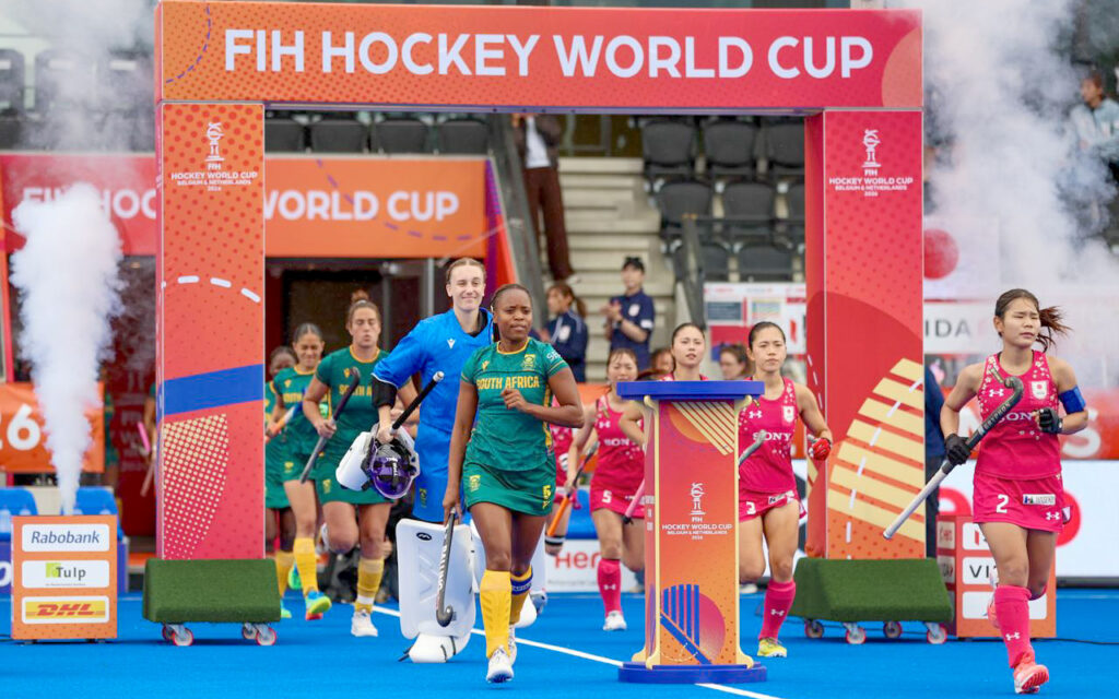 South Africa run out for their FIH Hockey World Cup 2026 Pool G classification match against Japan at the Wagener Hockey Stadium in Amstelveen, Netherlands, 21 August 2026. All Photos: Hockey SA / Jan van Zyl