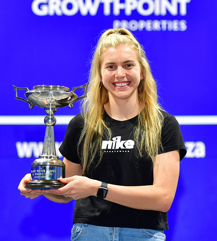 Ward converted her third successive final appearance into a maiden national title after first competing at the Growthpoint Nationals in 2020.