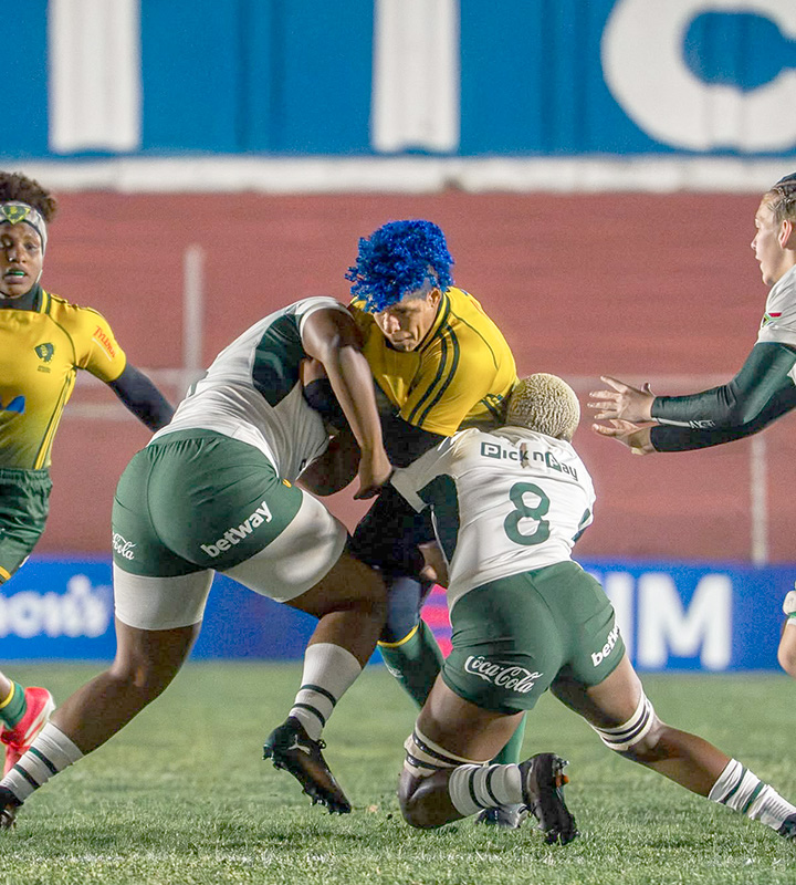 Emihle Mayitshe scored first points the SA Women 'A' tour of Brazil from a lineout drive, and Hayley Hardneck crossed for the second try to level the scores early on.