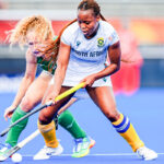 South Africa captain Edith Molikoe in action during their defeat to Ireland in the 13th-place playoff, finishing the FIH Hockey World Cup 2026 tournament in 14th place at the Wagener Hockey Stadium in Amstelveen, Netherlands, 27 August 2026. All Photos: FIH / World Sports Pics