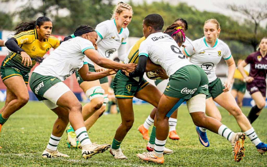 The SA Women 'A' side led 19-5 at halftime before going down 29-19 to Brazil in the final match of their tour, at the Estádio Nicolau Alayon in Sao Paulo, Brazil on Sunday 30 August 2026. Photo: SA Rugby / Gallo Images