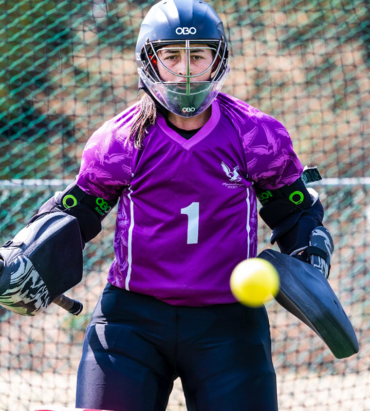 Mpumalanga keeper Charlize Swanepoel locks eyes on the ball during their 2-nil loss to SA Country Districts.