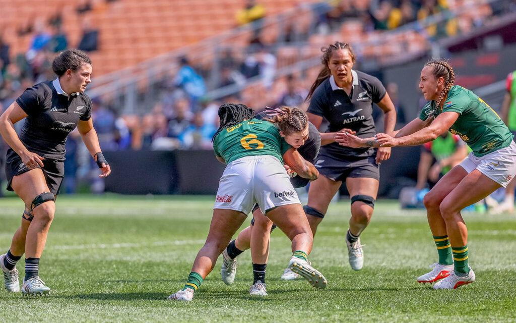 The Springbok Women scored four tries in a spirited 52-20 defeat to New Zealand's Black Ferns in a historic first Test between the two nations on South African soil in front of a passionate home crowd at FNB Stadium in Johannesburg on Saturday, 5 September 2026. All Photos: Charmaine Botes Visser