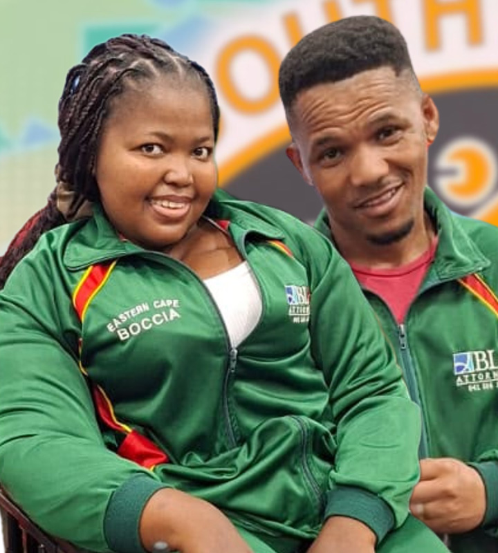 Nolufefe Mgoqi and husband Anele Mgoqi form a formidable team at home, at work and on the boccia court.