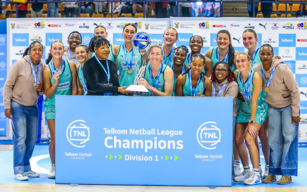 Karla Pretorius captained the Free State Crinums to an unbeaten 2026 Telkom Netball League campaign and a fifth title in her farewell domestic season, before closing a 125-cap international career at the Glasgow 2026 Commonwealth Games. All Photos: Netball South Africa