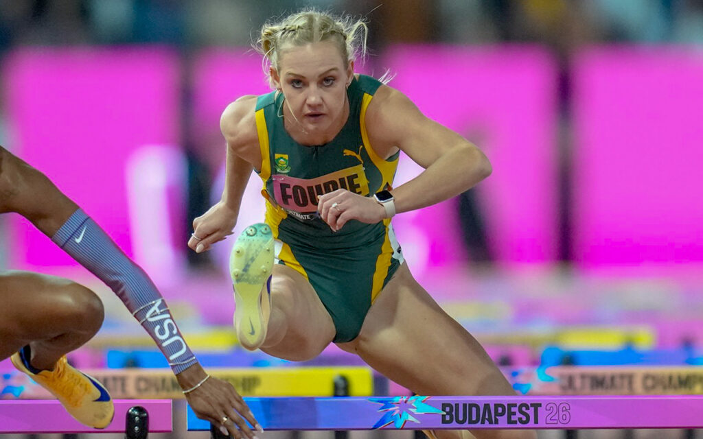 South African hurdler Marione Fourie (pictured) and middle-distance runner Prudence Sekgodiso were in action for South Africa in the semifinals of the inaugural World Athletics Ultimate Championship, on the opening day of the three-day global showpiece at the Gyula Zsivotzky National Athletics Centre in Budapest, Hungary on Friday, 11 September 2026. All Photos: Nic Bothma/Athletics South Africa